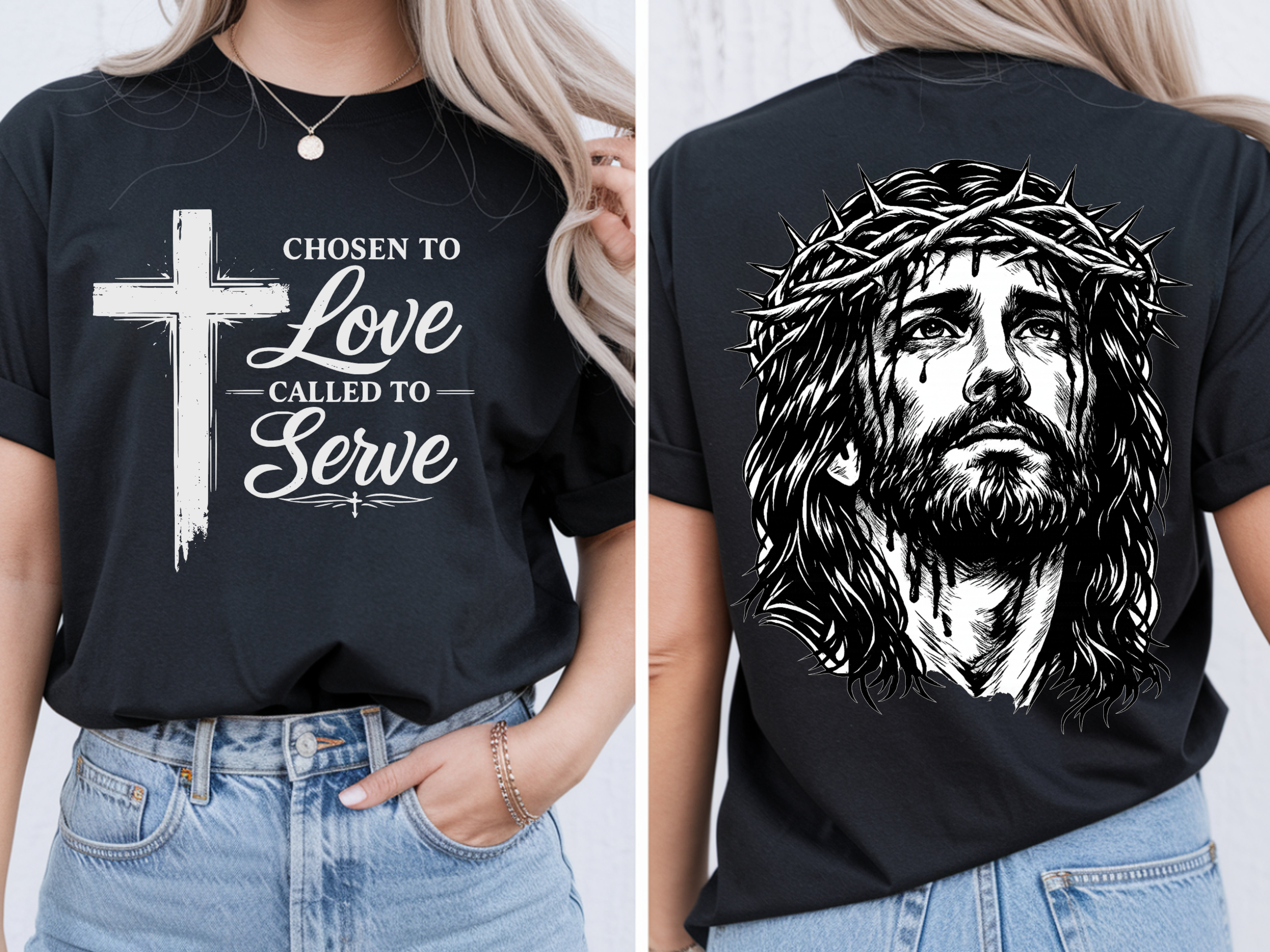 Comfort color Jesus Christ Crown of Thorns Shirt. Christian Faith T-Shirt / Sweatshirt,  Jesus Apparel