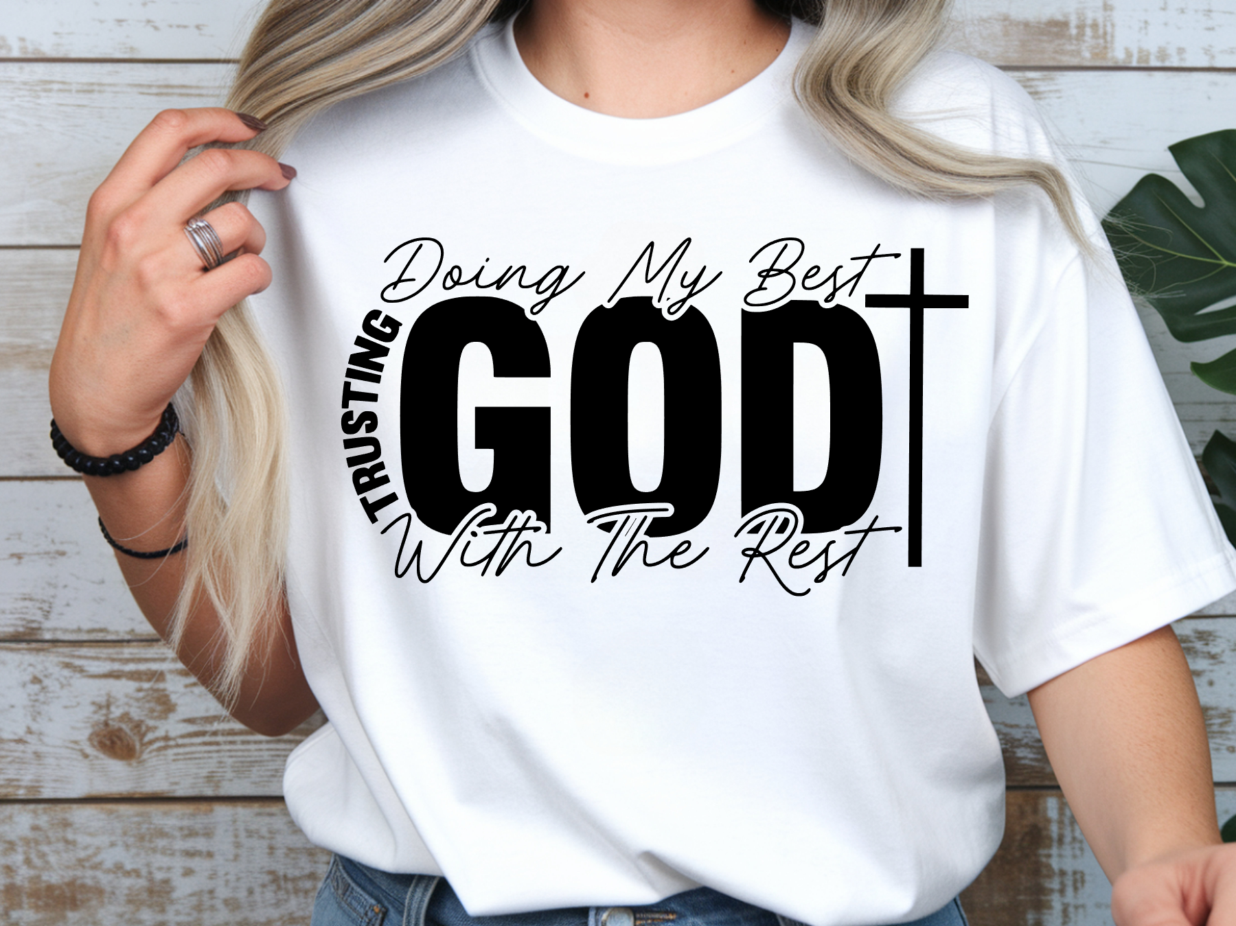 Trusting God Quotes Shirt, Christian Faith T-Shirt, Inspirational Bible Verse Tee, Religious Faith Apparel